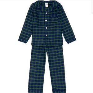 Edgehill Collection Little Boy 2T-6 Long Sleeve Plaid Pajama Set
